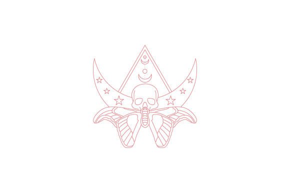 A Designer's First Look: The Skull Moth with Moon in Embroidery