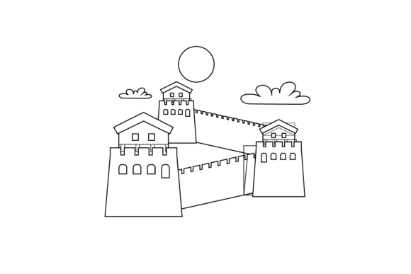Chinese New Year Graphics: A Crafter's Outline for Coloring Pages