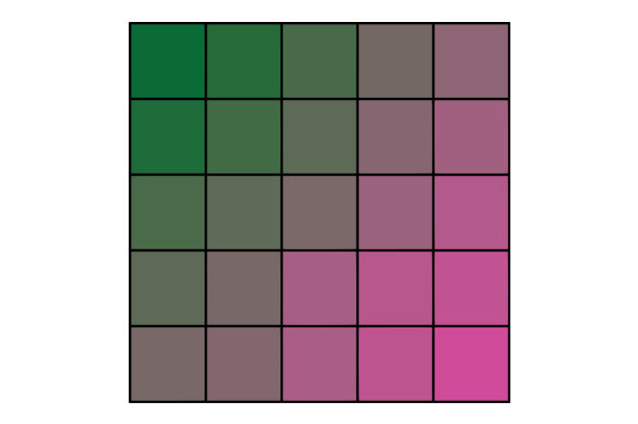Colored Tiles Mosaic Green to Pink: A Design Asset for Crafts and Creative Brands