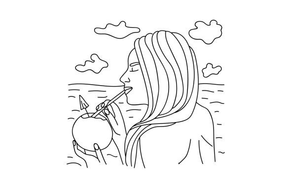 Crafting Brand Identity with a Beachside Coloring Page