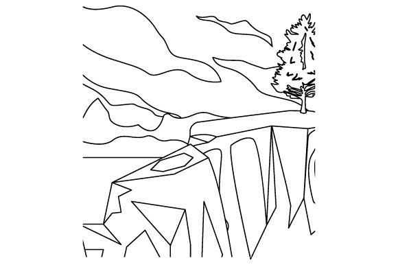 Crafting Editorial Moods: The Mountains Coloring Page