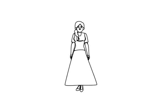 Crafting with Flat People Women 8 Graphics & Coloring Pages