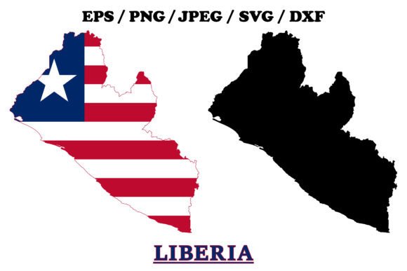 Crafting with Liberia Flag Map Graphics