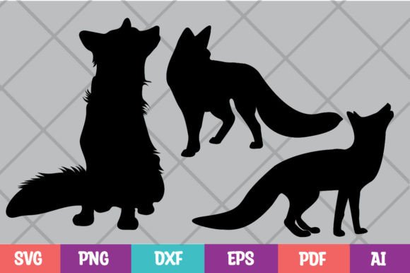 Fox Silhouette Graphics for Craft-Driven Branding