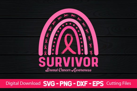 Survivor Breast Cancer Awareness Graphics for Crafting