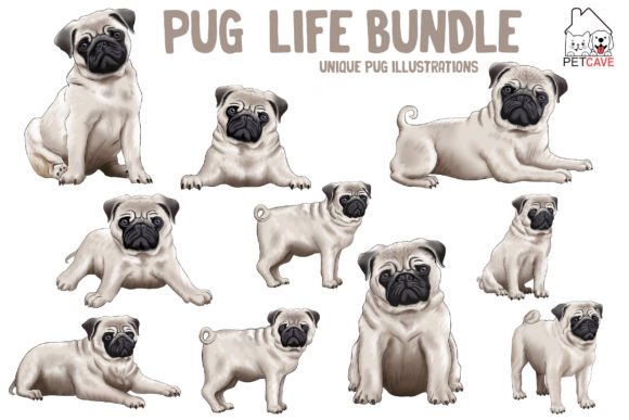 The Pug Life Bundle: Graphics for Craftsy, Playful Brands