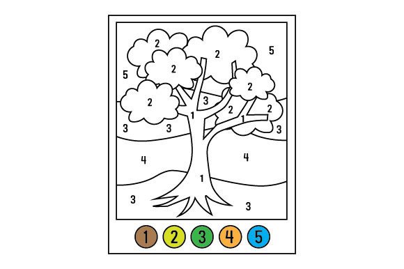 Tree Color by Number: A Crafts & Coloring Pages Kids Asset Review